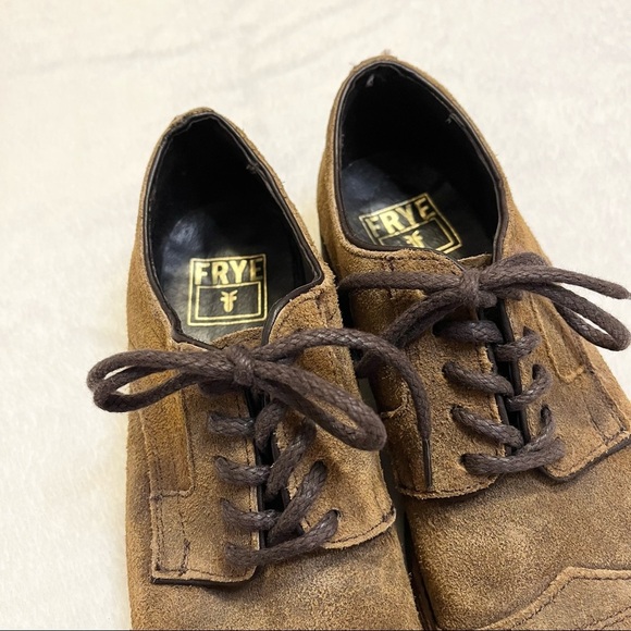 Frye Everett Cap Toe Oxford Shoe Rugged Tan Mens Size 8 - Picture 5 of 12